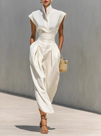 The Vella Midi Dress | High-Neck Sleeveless | Summer Formal Dress