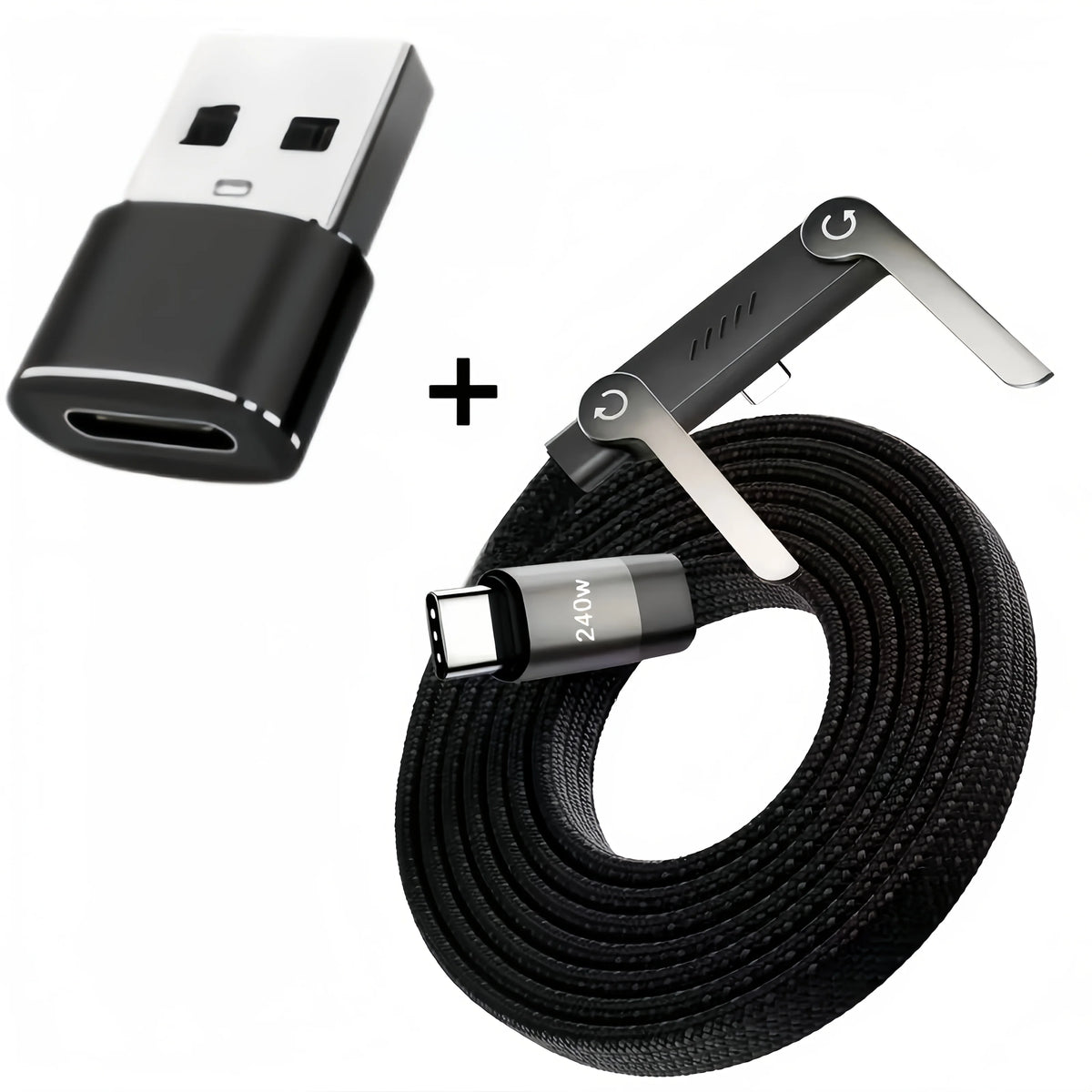 2-in-1 Charging Cable & Phone Stand | 240W Super Fast Charge