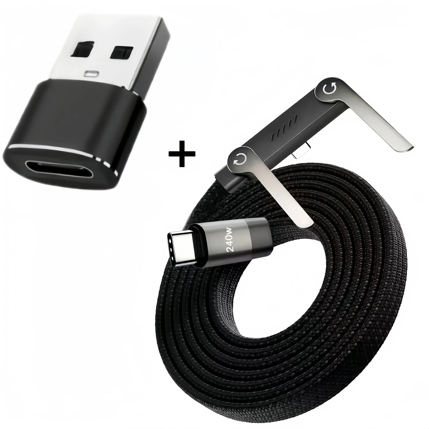 2-in-1 Charging Cable & Phone Stand | 240W Super Fast Charge