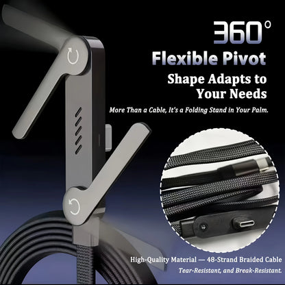 2-in-1 Charging Cable & Phone Stand | 240W Super Fast Charge