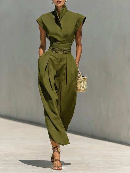 The Vella Midi Dress | High-Neck Sleeveless | Summer Formal Dress