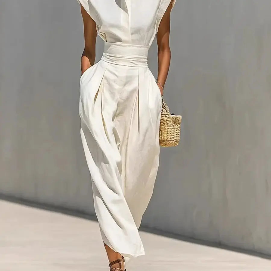 The Vella Midi Dress | High-Neck Sleeveless | Summer Formal Dress