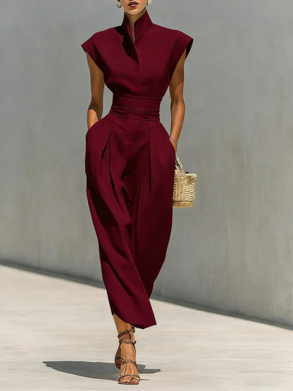 The Vella Midi Dress | High-Neck Sleeveless | Summer Formal Dress